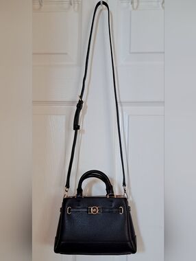 Michael Kors Black Pebbled Leather Crossbody Satchel
